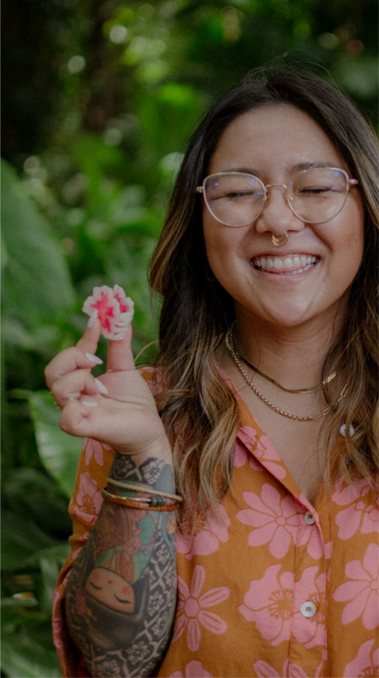 Mini Pink Swirl Hibiscus | Claw Clip by COOPMONSTER x Bujo Bae