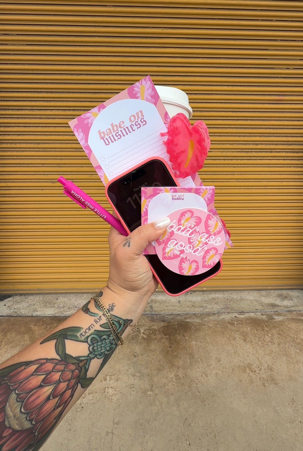 MINI Hot Girl Pink Anthurium   | Claw Clip by COOPMONSTER x Bujo Bae