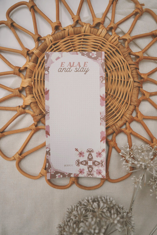 E Ala E & Slāy Koki'o Kapa Kuiki in Lychee | Dot Grid Notepad
