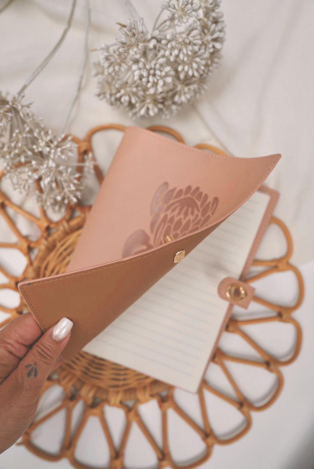Notebook Cover in Blush | Notebook Cover by Ocean’s End x BUJOBAE