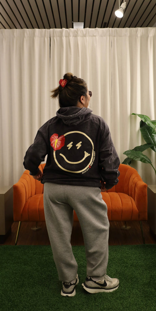 Smiley x Red Anthurium in Pohaku  | Hoodie x SHORT STACK HAWAII