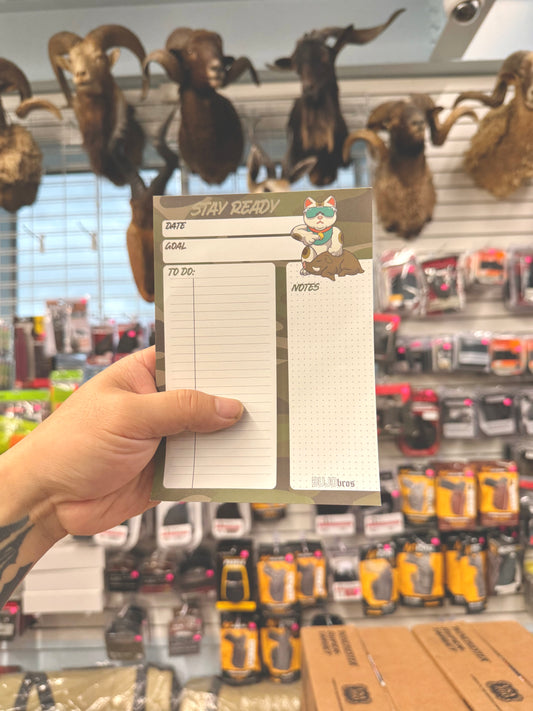 Stay Ready Bro in Boar Huntah | To Do List Notepad