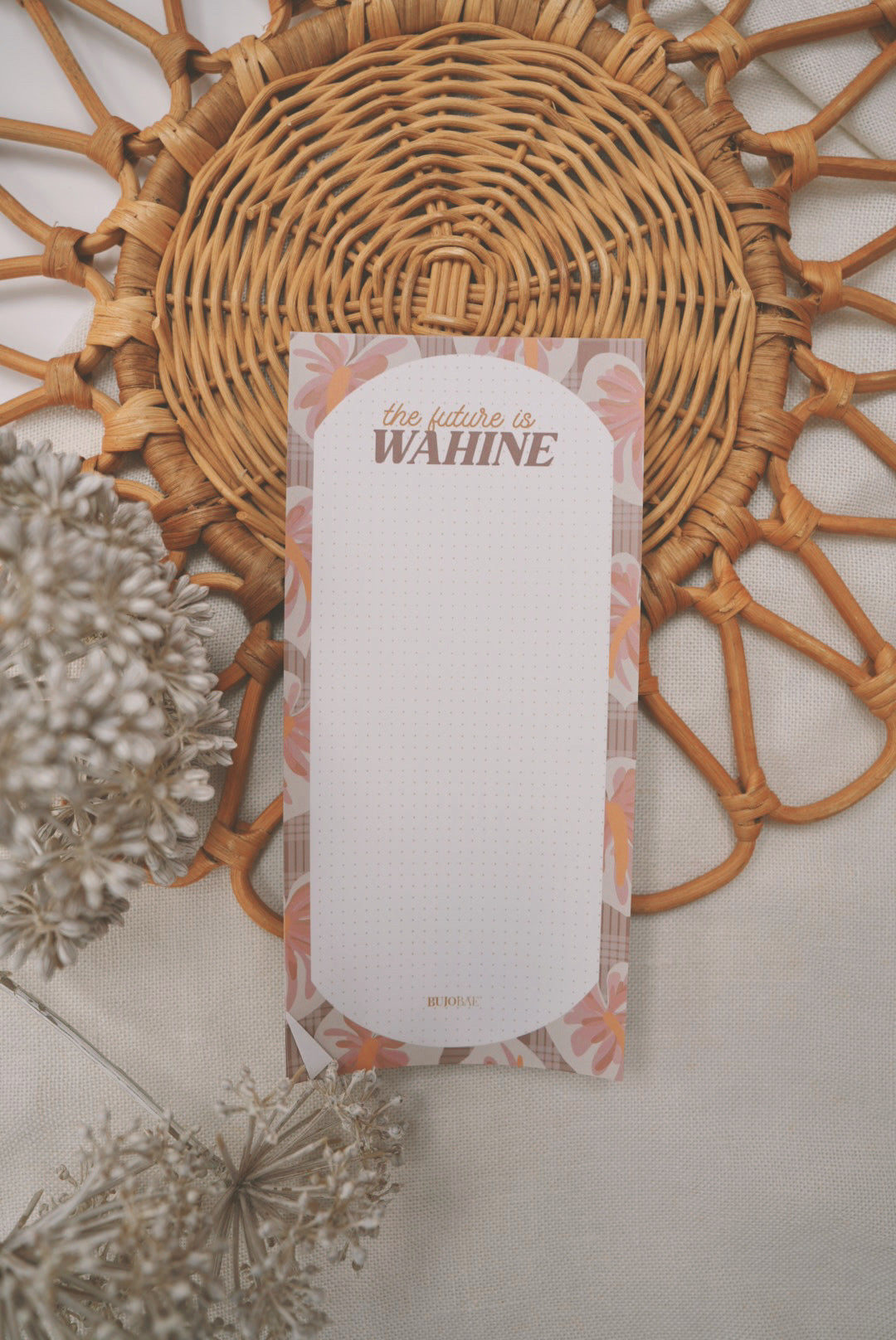 The Future is Wahine in White Hilo Anthurium| To Do List Notepad