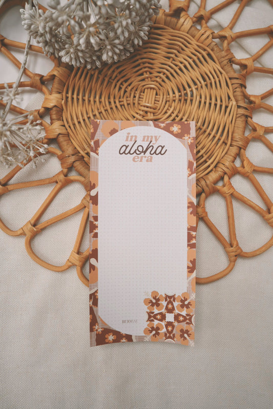 In My Aloha Era Koki'o Kapa Kuiki in 'Olena | Dot Grid Notepad