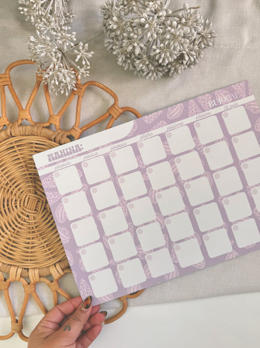 Naupaka Pūpū in Poni | Monthly Notepad