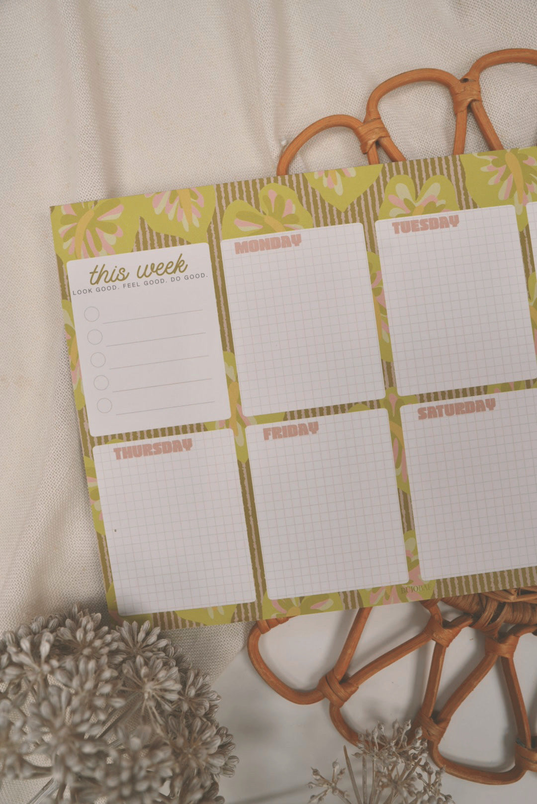 Obake Anthurium | Weekly Notepad (3 months)