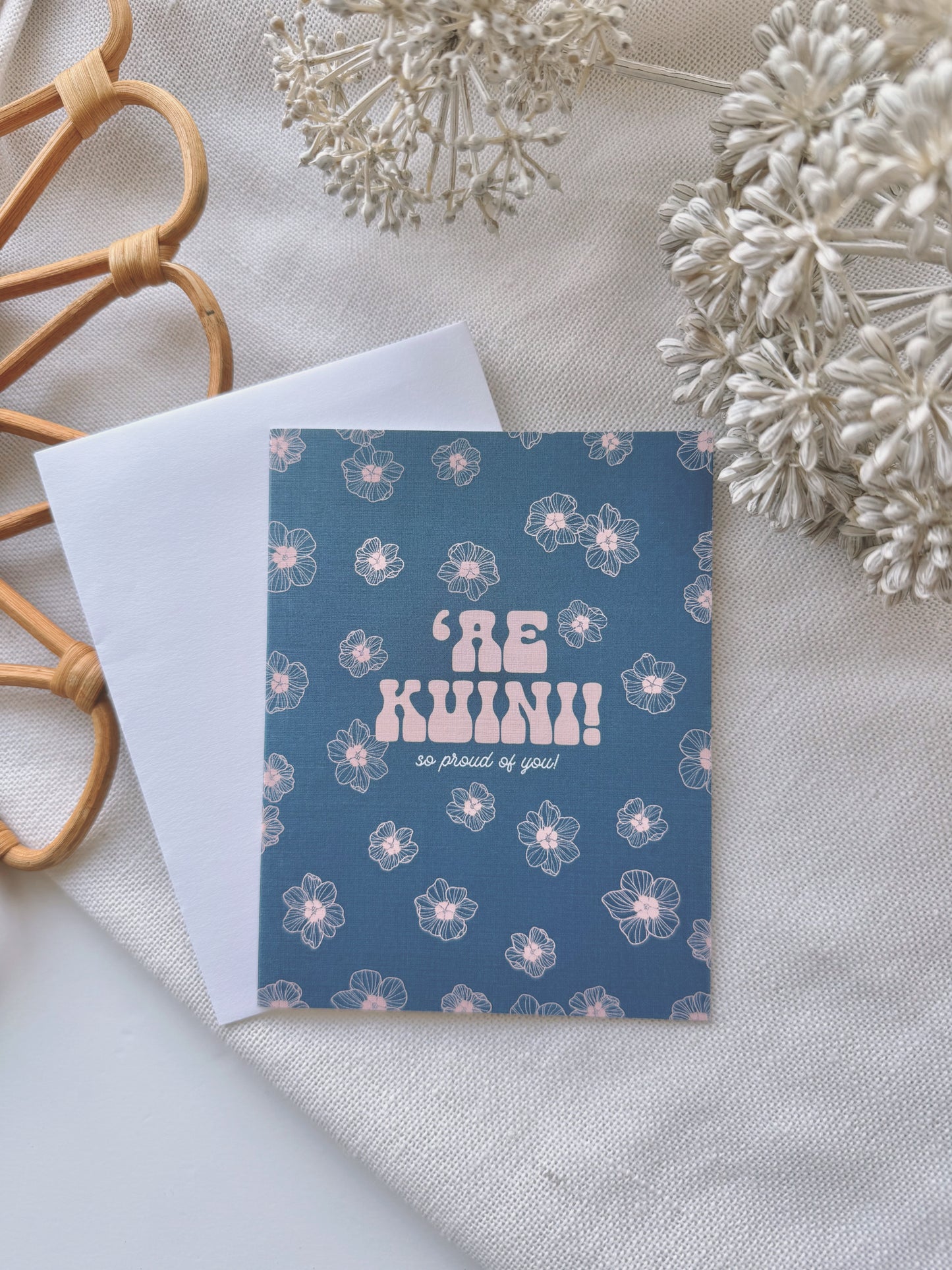 'Ae Kuini in Navy 'Ilima | Greeting Card