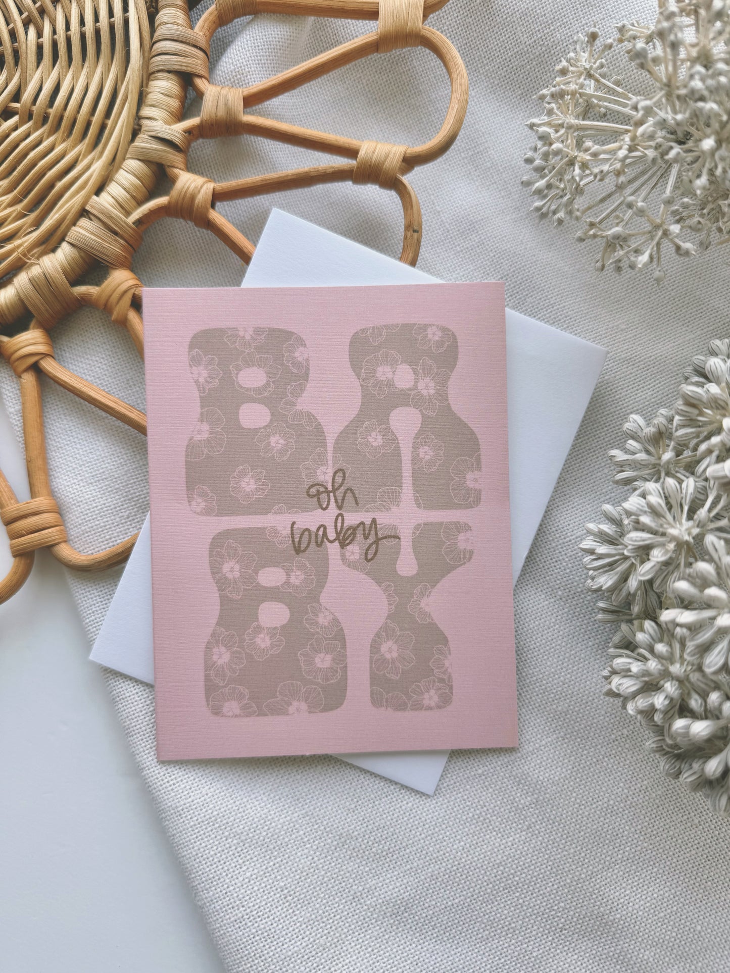 Oh Baby! in Blush 'Ilima | Greeting Card