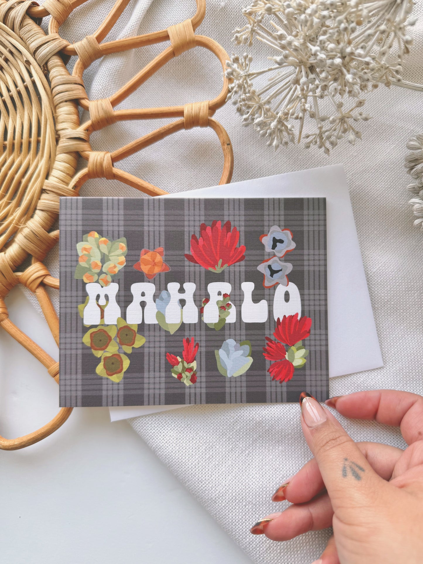 MAHALO in Palaka x 'Ohi'a | Greeting Card