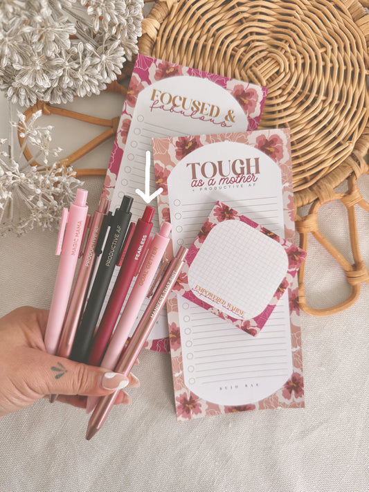 FEARLESS in Maroon | Gel Ballpoint Single Pen