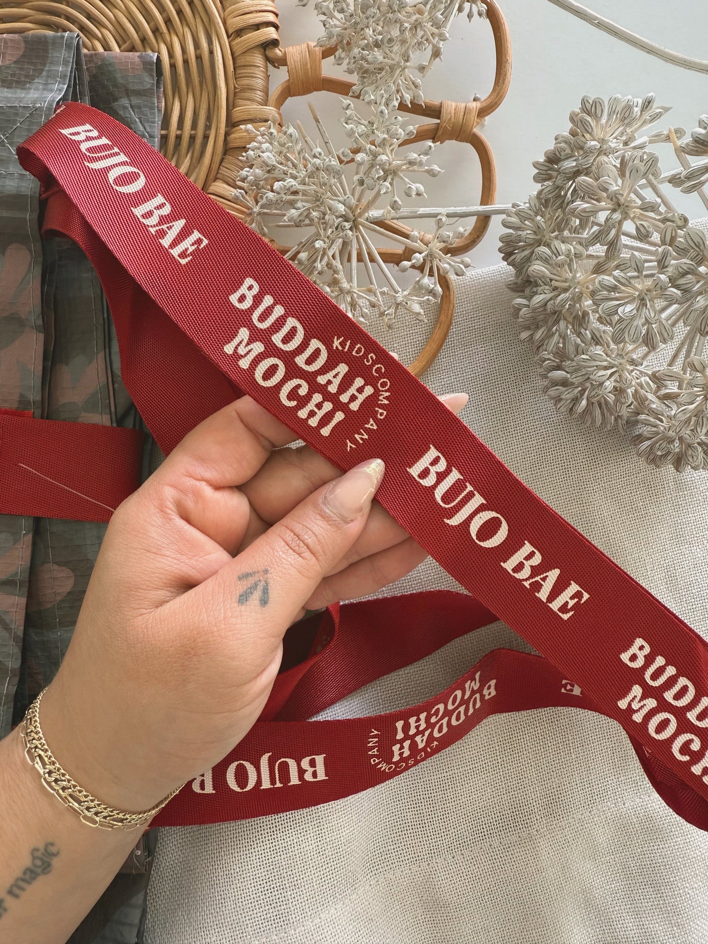 Purple Anthurium in Hometown Palaka | Bombucha Bag by BUDDAH MOCHI KIDS x Bujo Bae