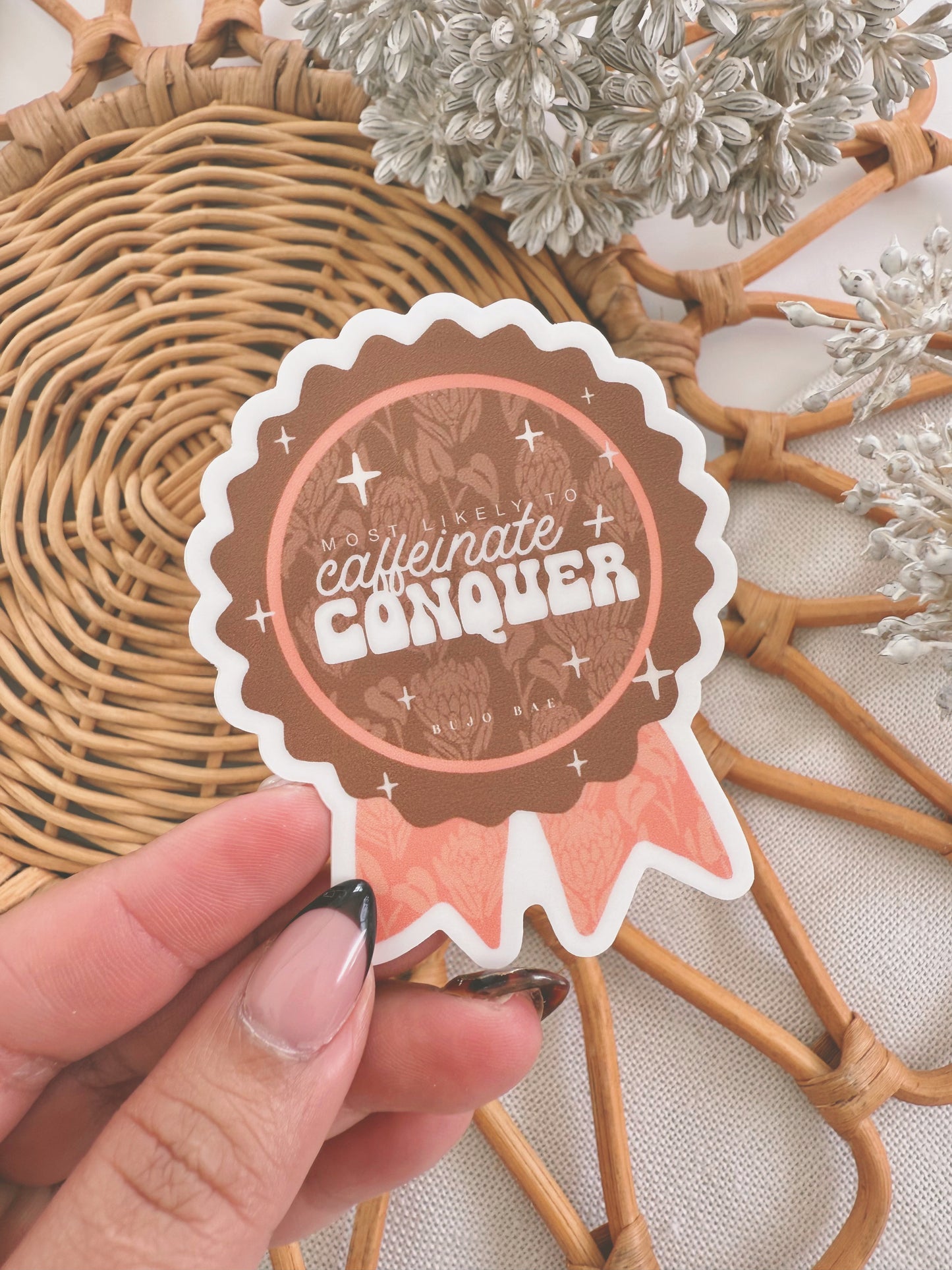 Coffee and Conquer Award | Vinyl Sticker