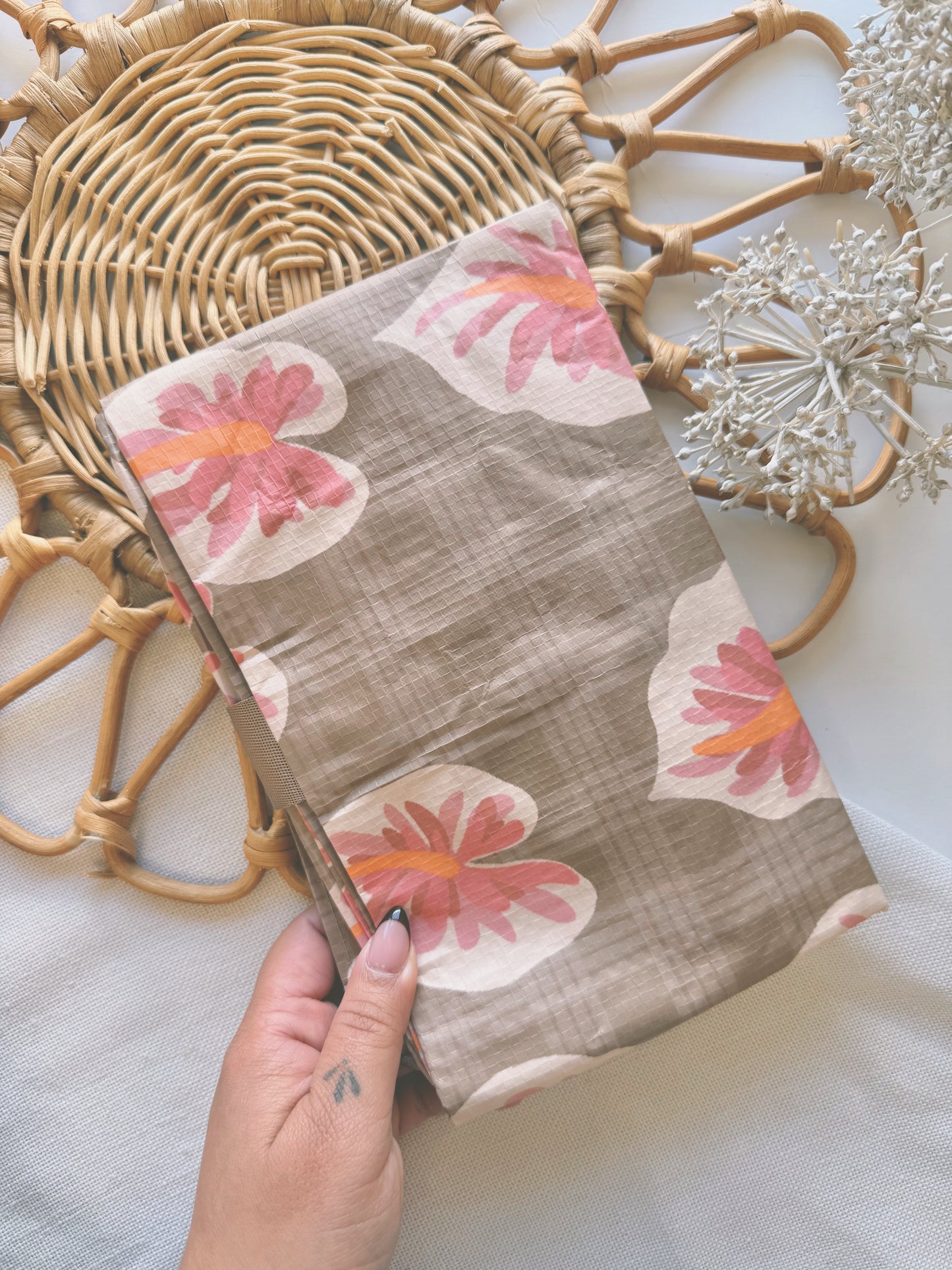 Hilo White Anthurium x Palaka | BEBEH Bag by BUDDAH MOCHI KIDS x Bujo Bae