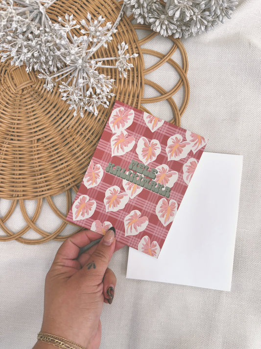 Mele Kalikimaka in White Hilo Anthurium  | Holiday Card