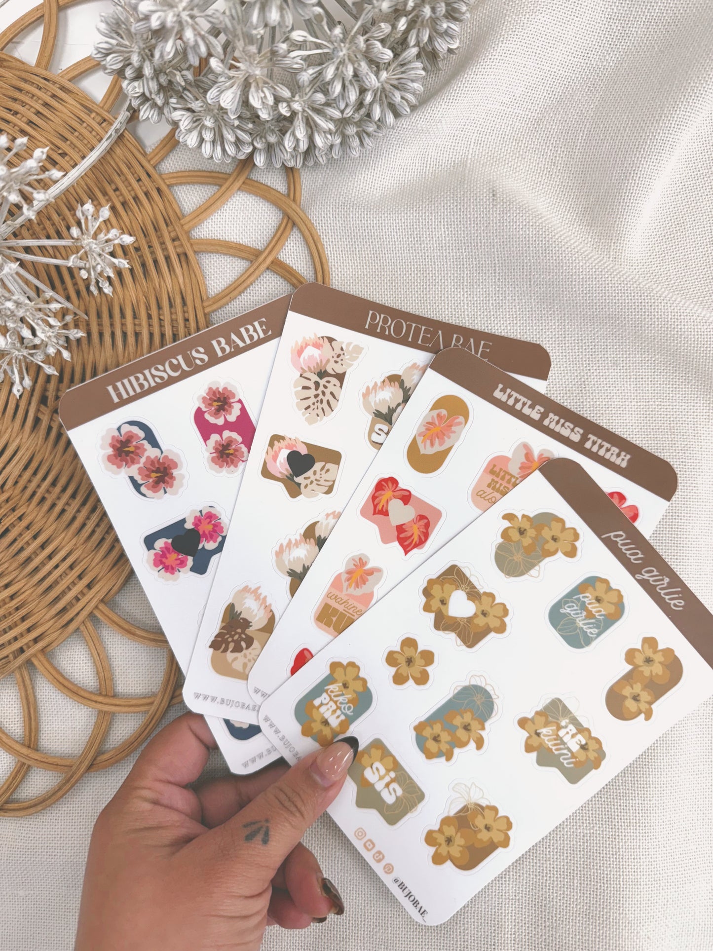 Hibiscus Babe | Vinyl Sticker Sheet