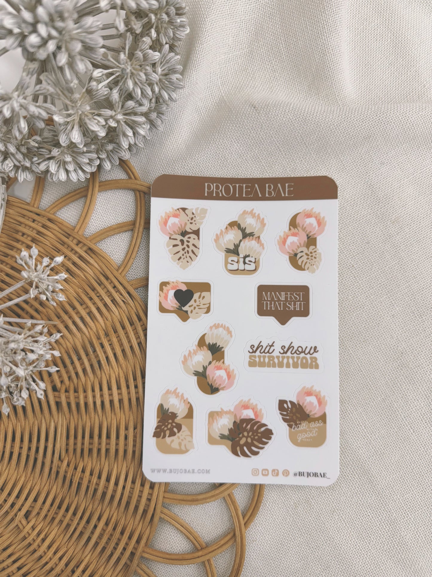 Protea Bae | Vinyl Sticker Sheet