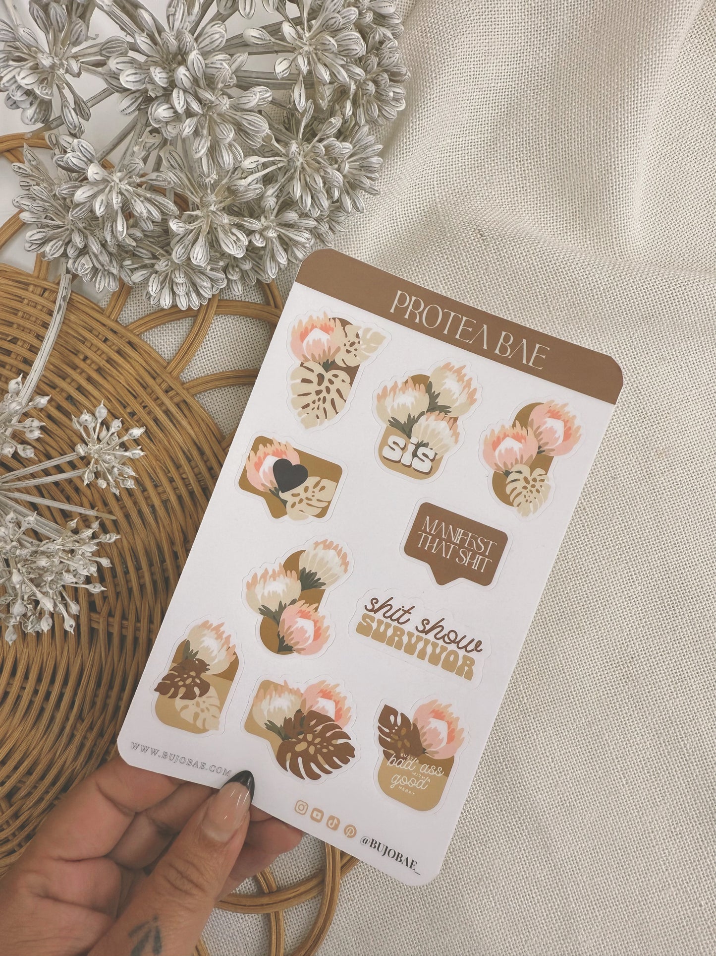 Protea Bae | Vinyl Sticker Sheet