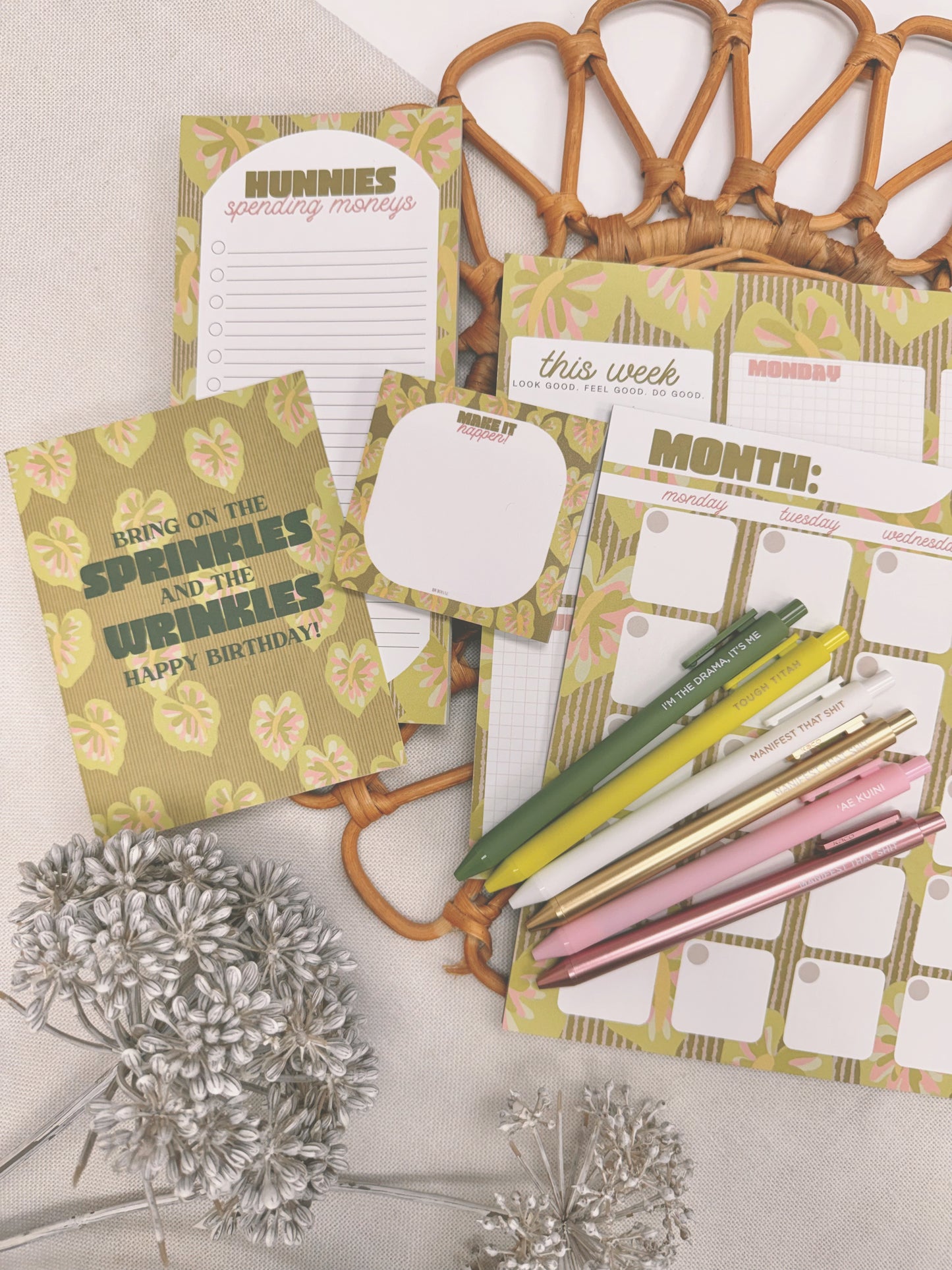 Obake Anthurium | Weekly Notepad (3 months)