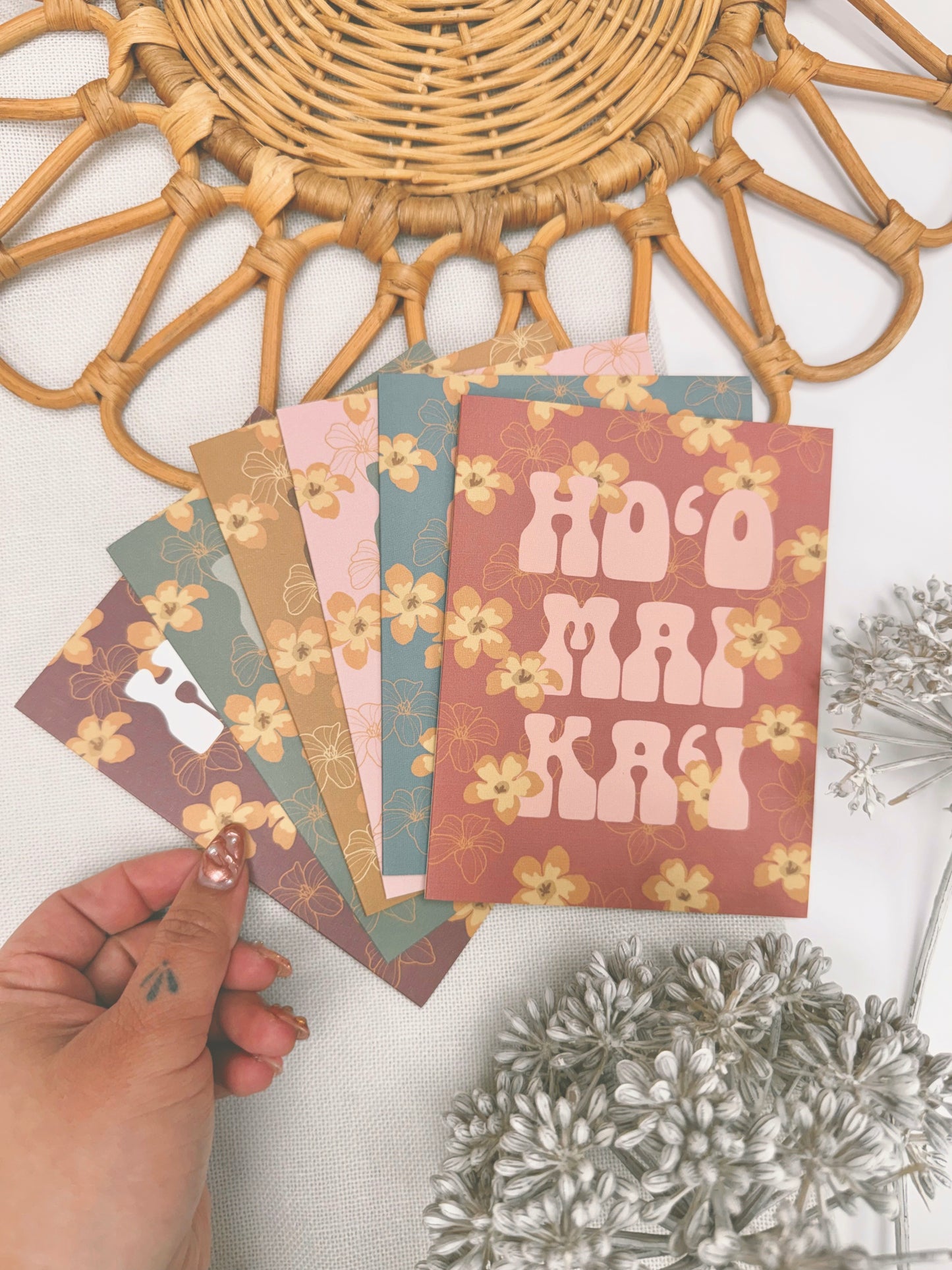 HO'OMAIKAI'I in Retro Puakenikeni | Greeting Card PACK