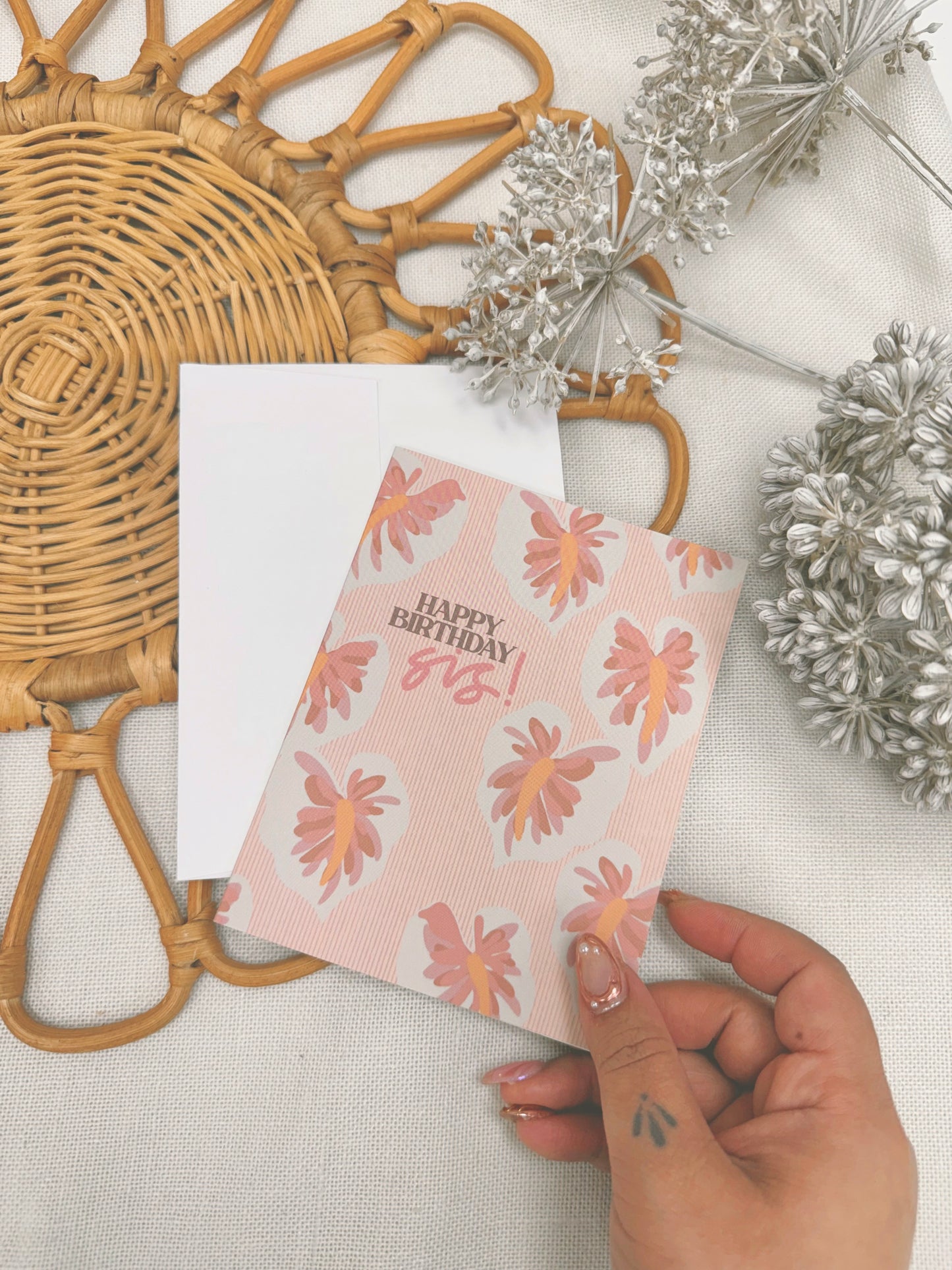 Happy Birthday Sis in Hilo Anthurium | Greeting Card