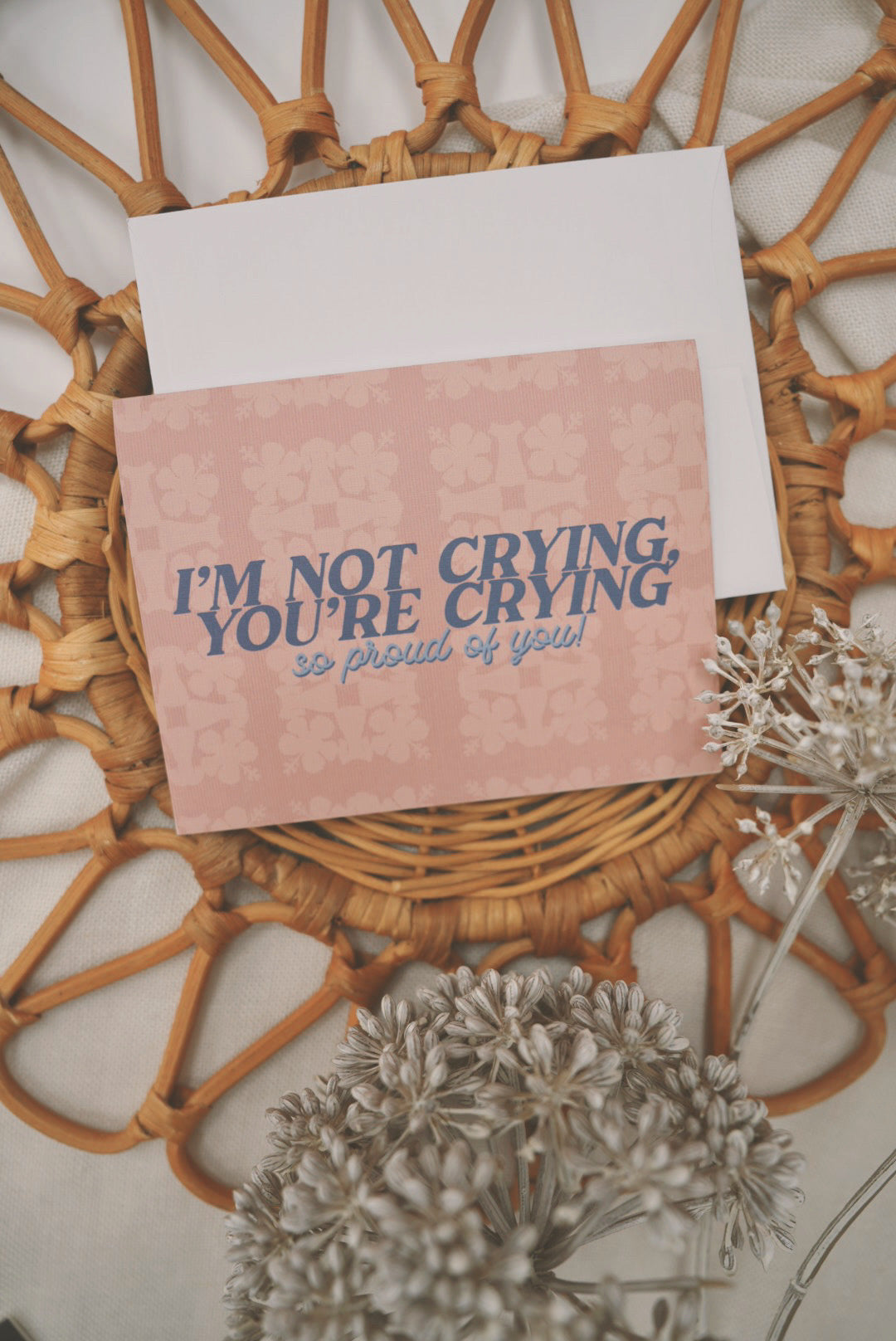 I'm Not Crying in Koki'o x Mu'umu'u Kapa Kuiki | Greeting Card