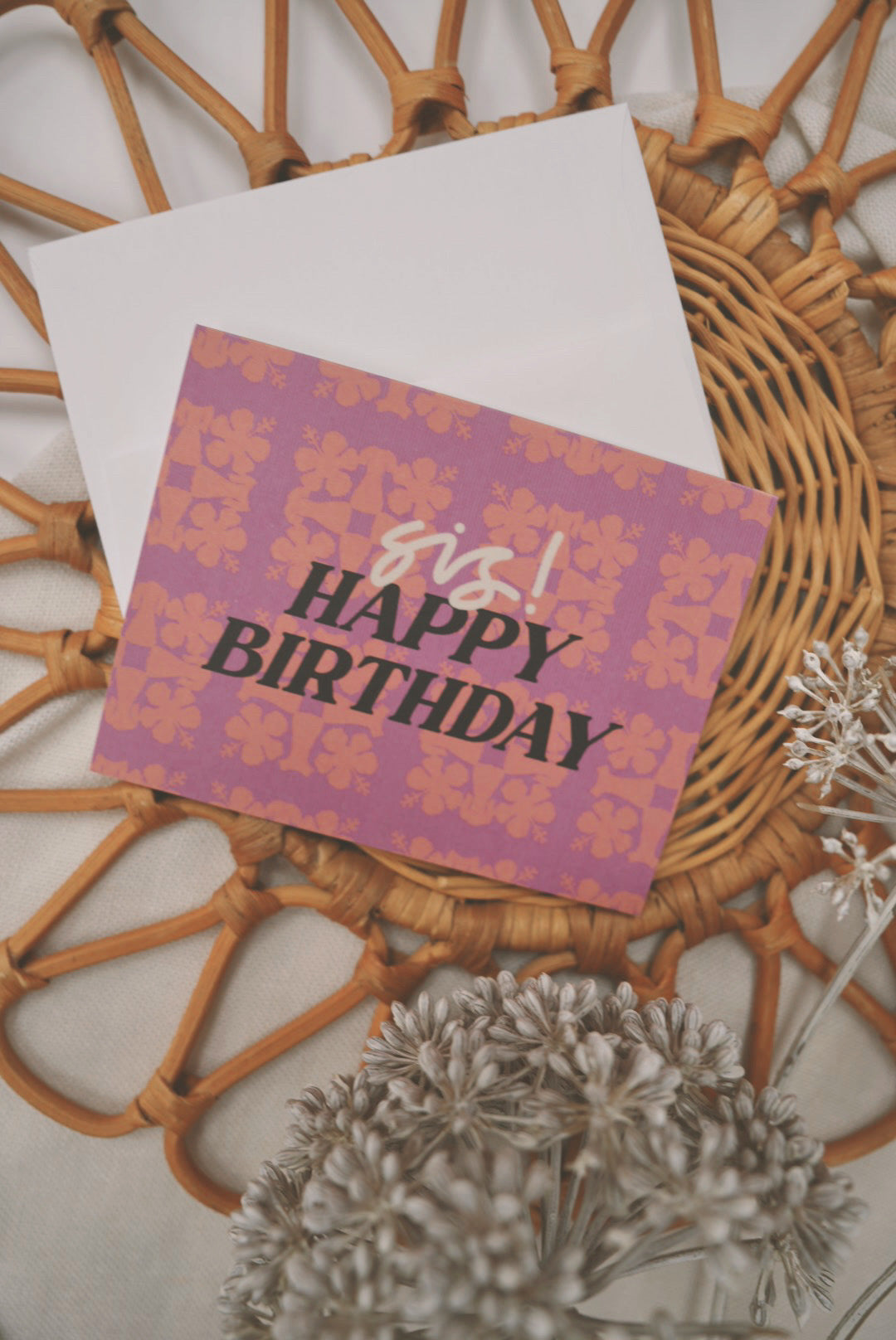 Sis, Happy Birthday in Koki'o x Mu'umu'u Kapa Kuiki | Greeting Card