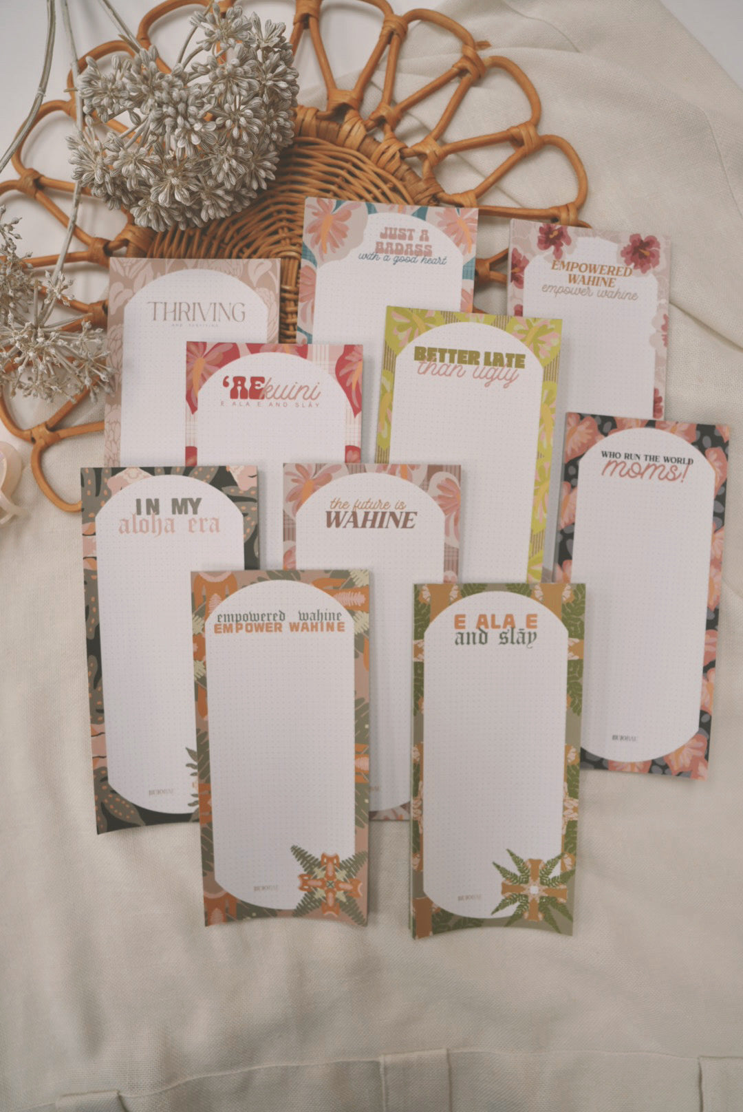 Who Run The World in Pink Anthurium x Cinder | Dot Grid Notepad