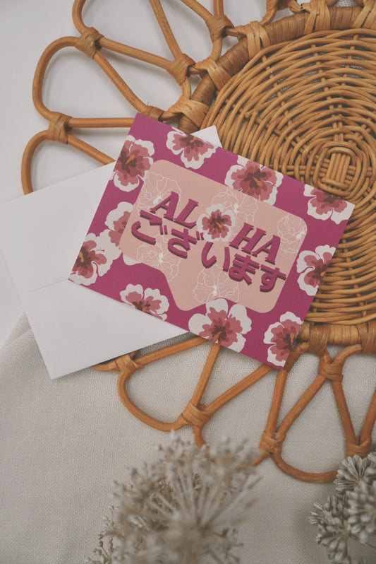 Aloha ございます in Hibiscus | Greeting Card