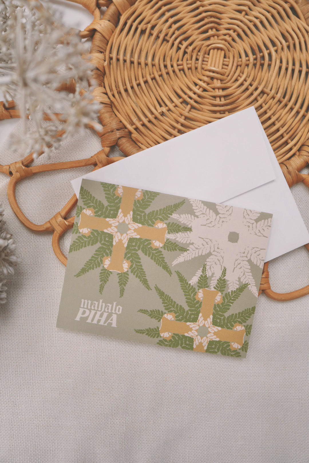 Mahalo Piha in Palapalai Kapa Kuiki | Greeting Card