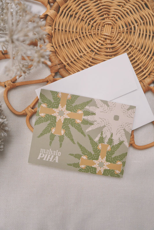 Mahalo Piha in Palapalai Kapa Kuiki | Greeting Card