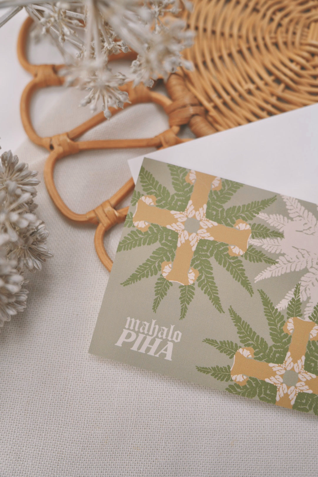 Mahalo Piha in Palapalai Kapa Kuiki | Greeting Card