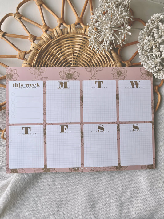 'Ilima in Blush | Weekly Notepad (3 months)