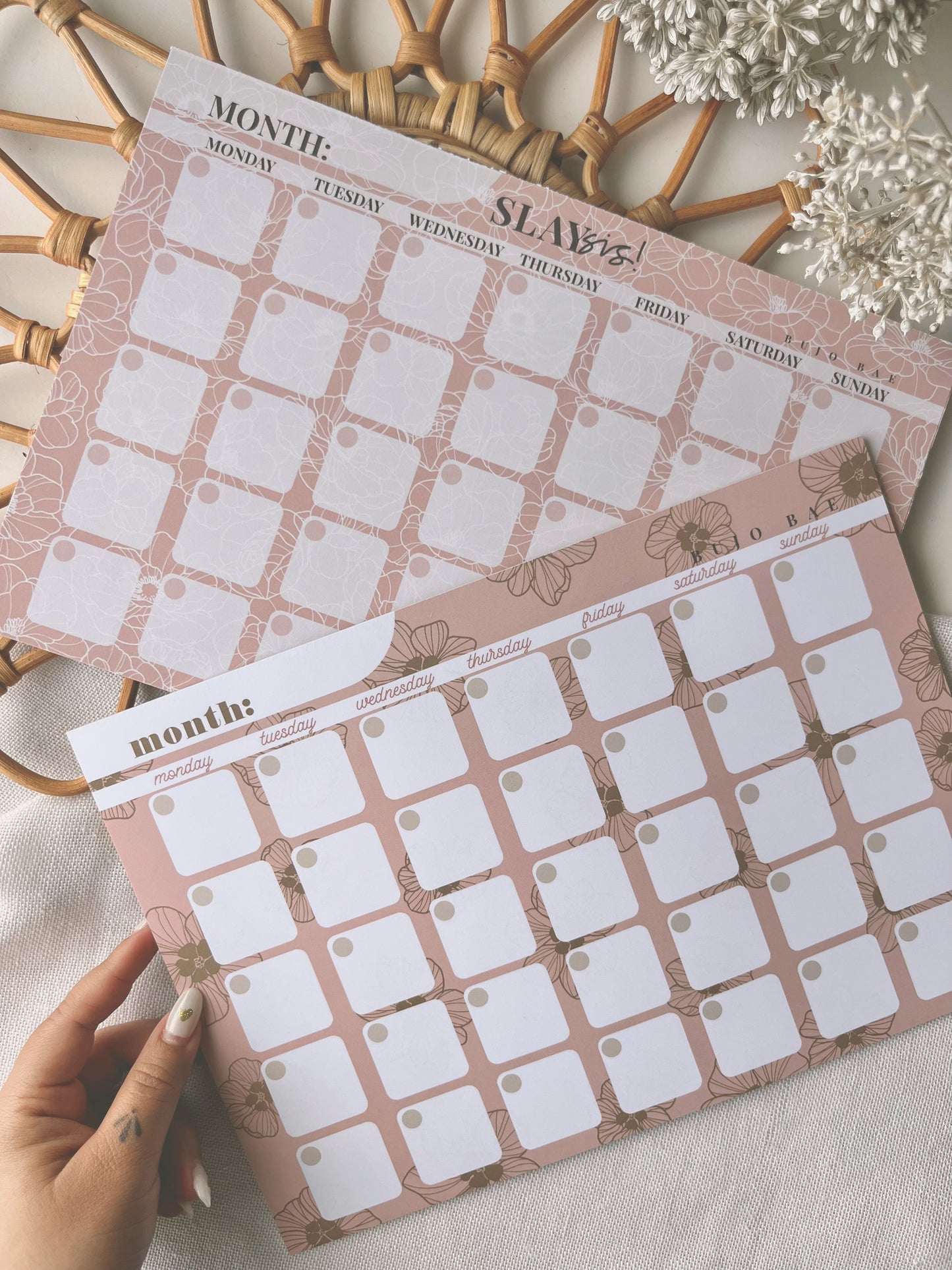 'Ilima in Blush I Monthly Notepad