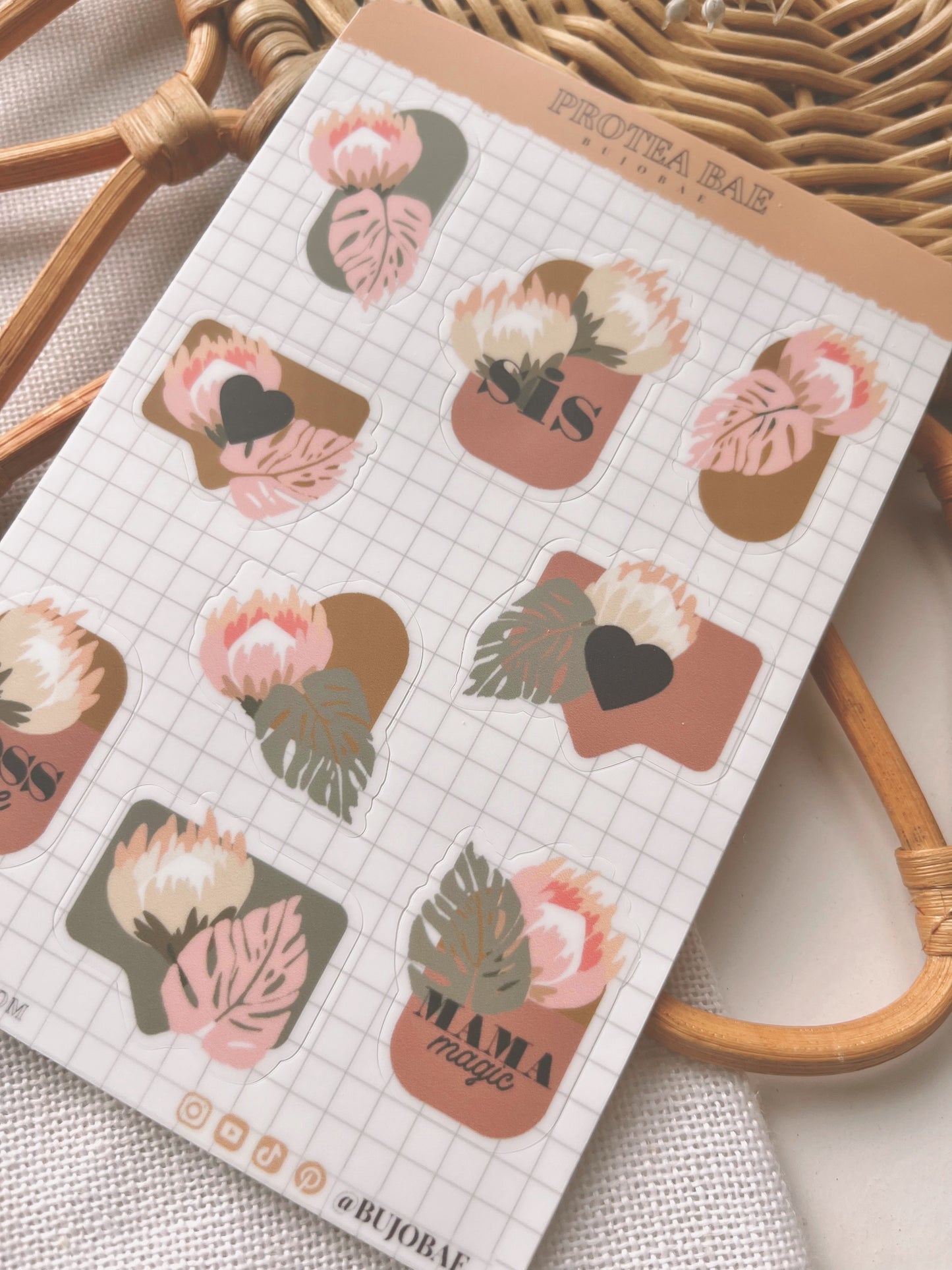 Protea Bae | Vinyl Sticker Sheet