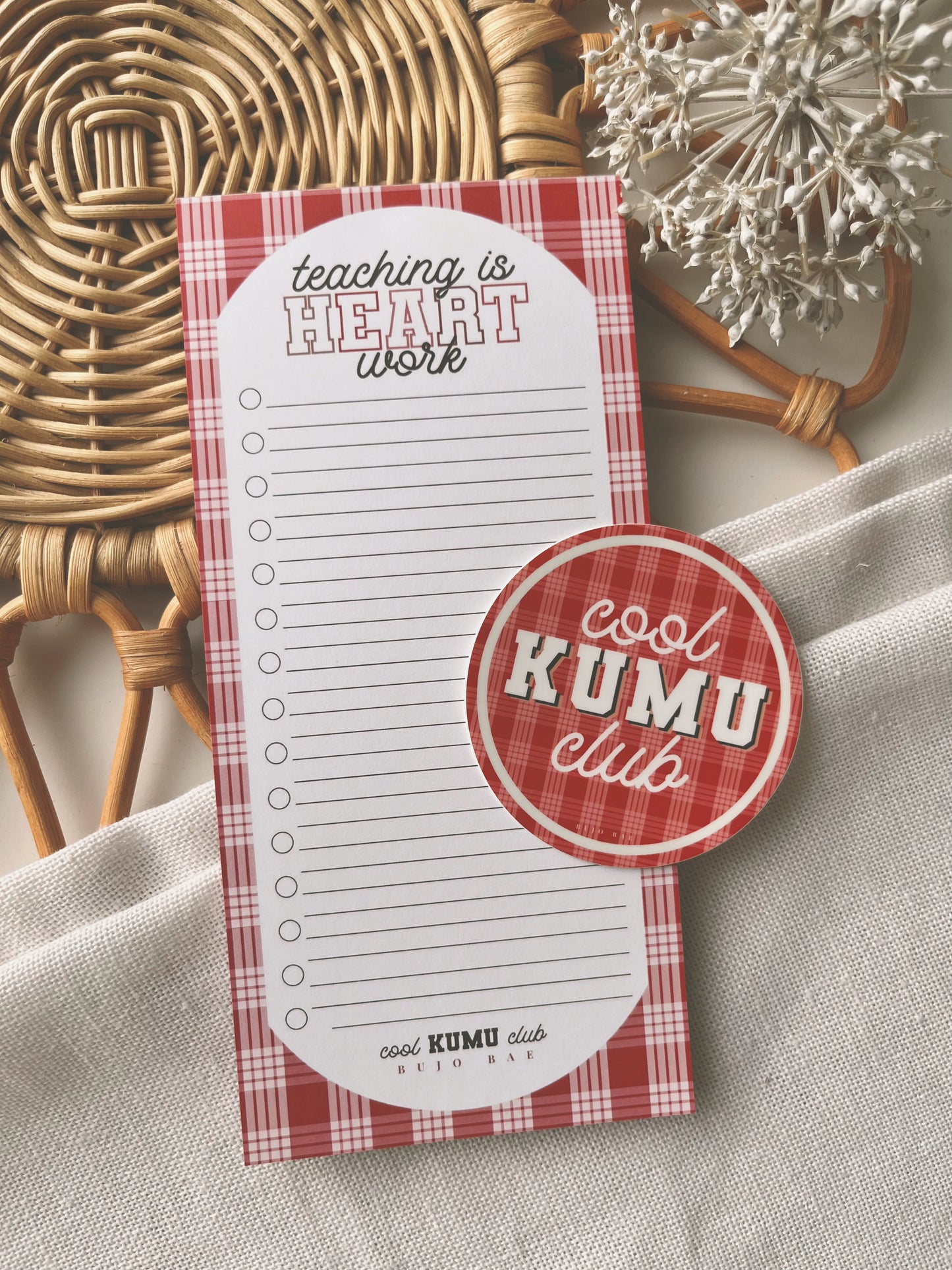 Teaching is Heart Work I To Do List Notepad x COOL KUMU CLUB