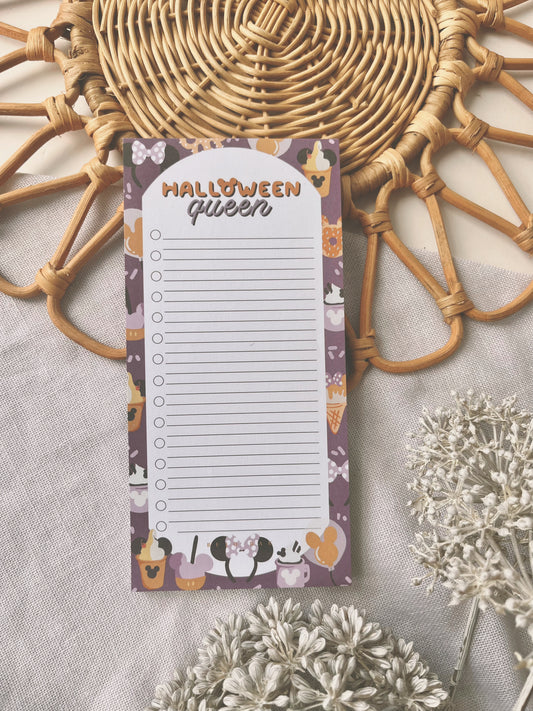 Halloween Queen in Amethyst | To Do List Notepad (LIMITED EDITION)