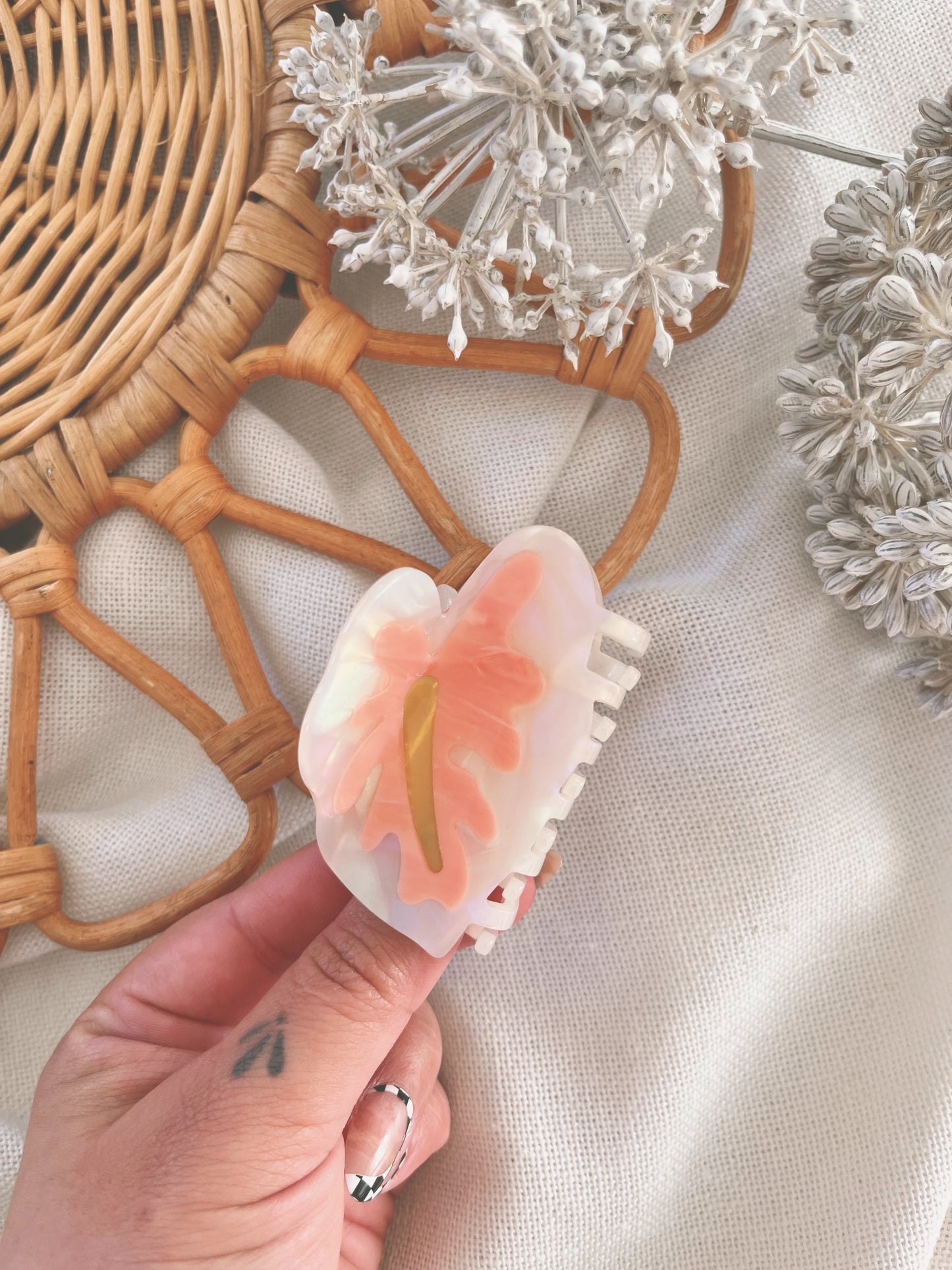 Mini White Hilo Anthurium | Claw Clip by COOPMONSTER x Bujo Bae