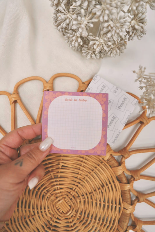 Lock In Babe Koki'o x Mu'umu'u Kapa Kuiki in Hot Pink | Post It Note