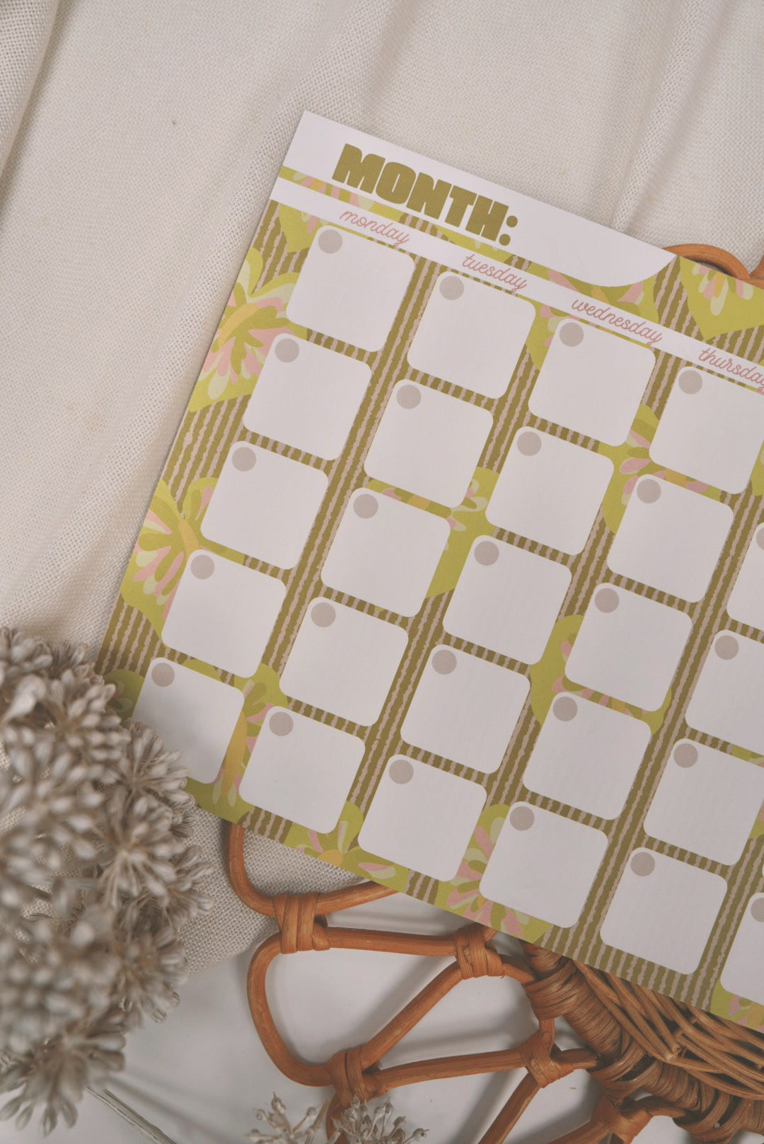 Obake Anthurium | Monthly Notepad