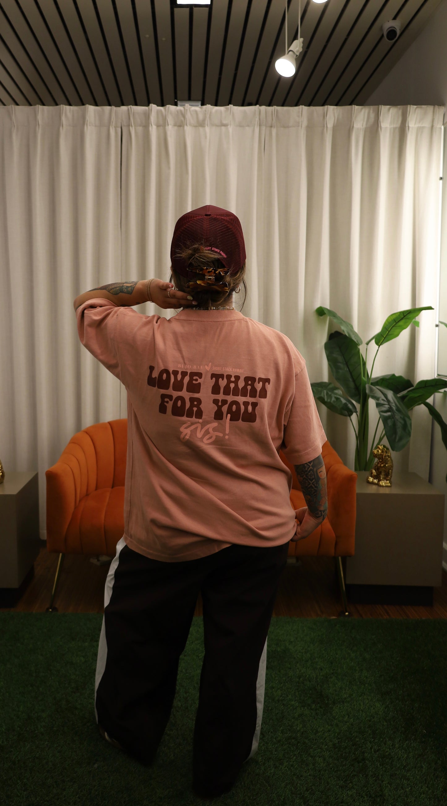 Love That For You SIS!  in Peach  | Heavyweight Tee x SHORT STACK HAWAII