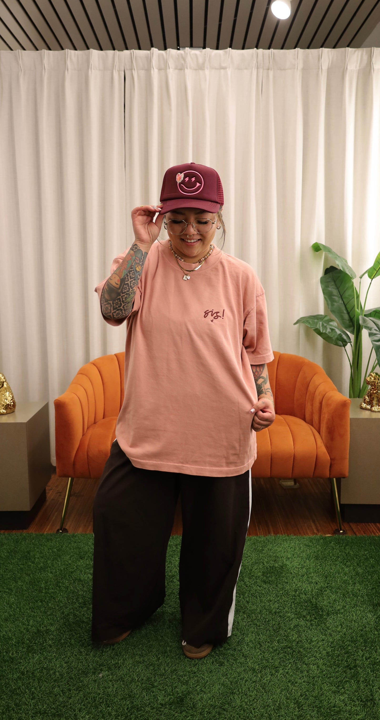 Love That For You SIS!  in Peach  | Heavyweight Tee x SHORT STACK HAWAII