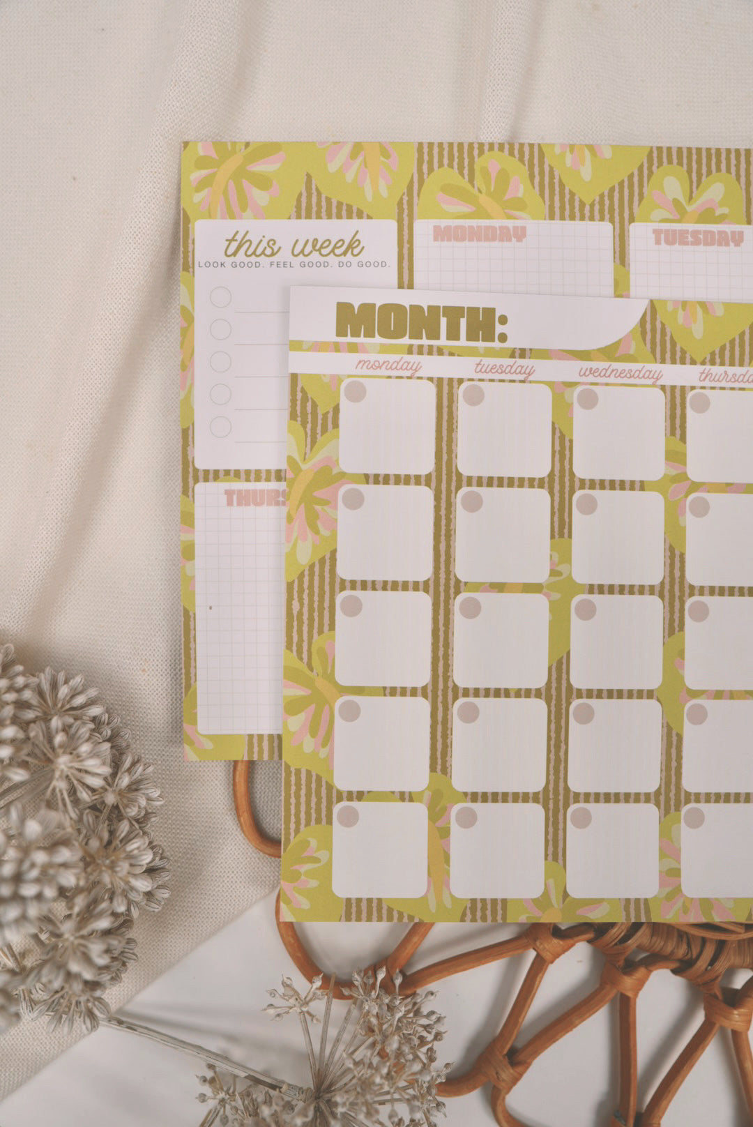 Obake Anthurium | Weekly Notepad (3 months)