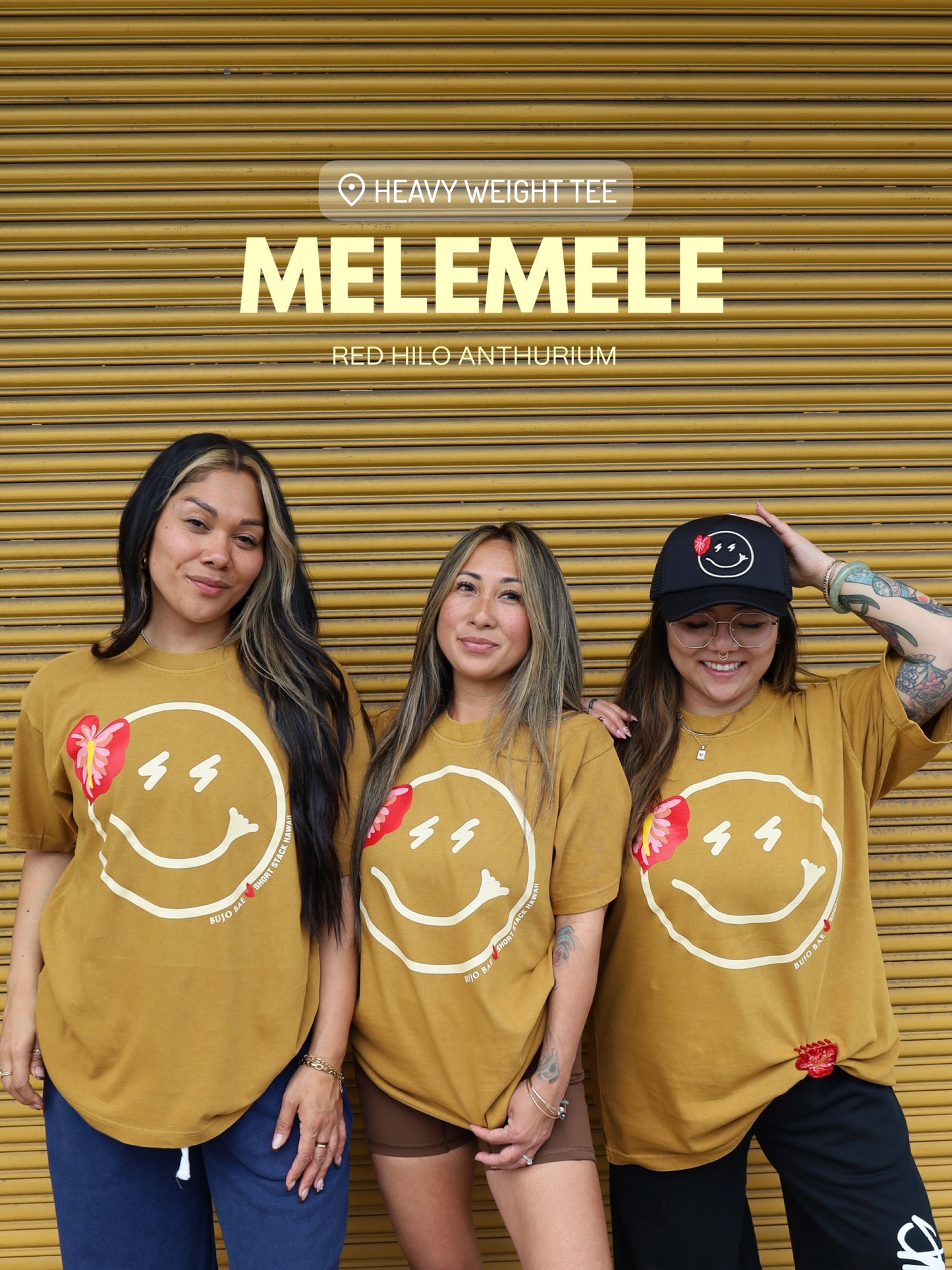 Smiley x Red Anthurium in Melemele  | Tee x SHORT STACK HAWAII