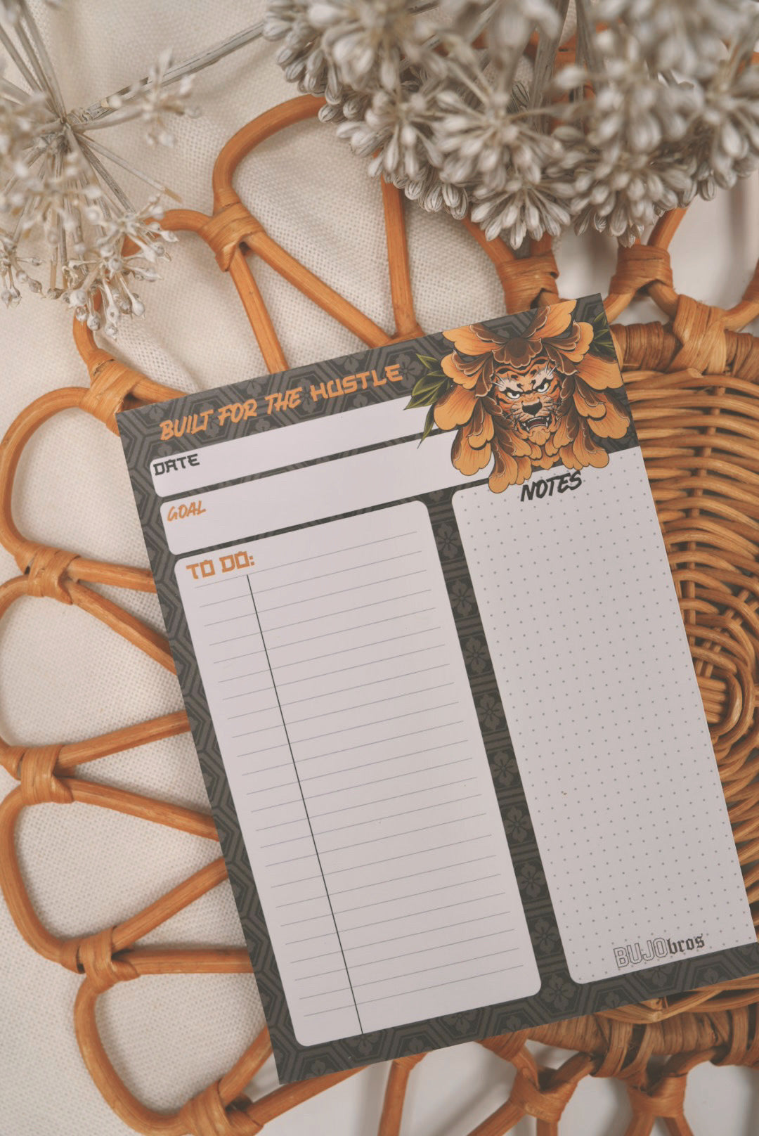 Stay Ready Bro in Peony Tiger | To Do List Notepad