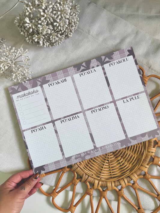 Naupaka Kapa Kuiki x Palaka | Weekly Notepad (3 months) x KAKOU COLLECTIVE