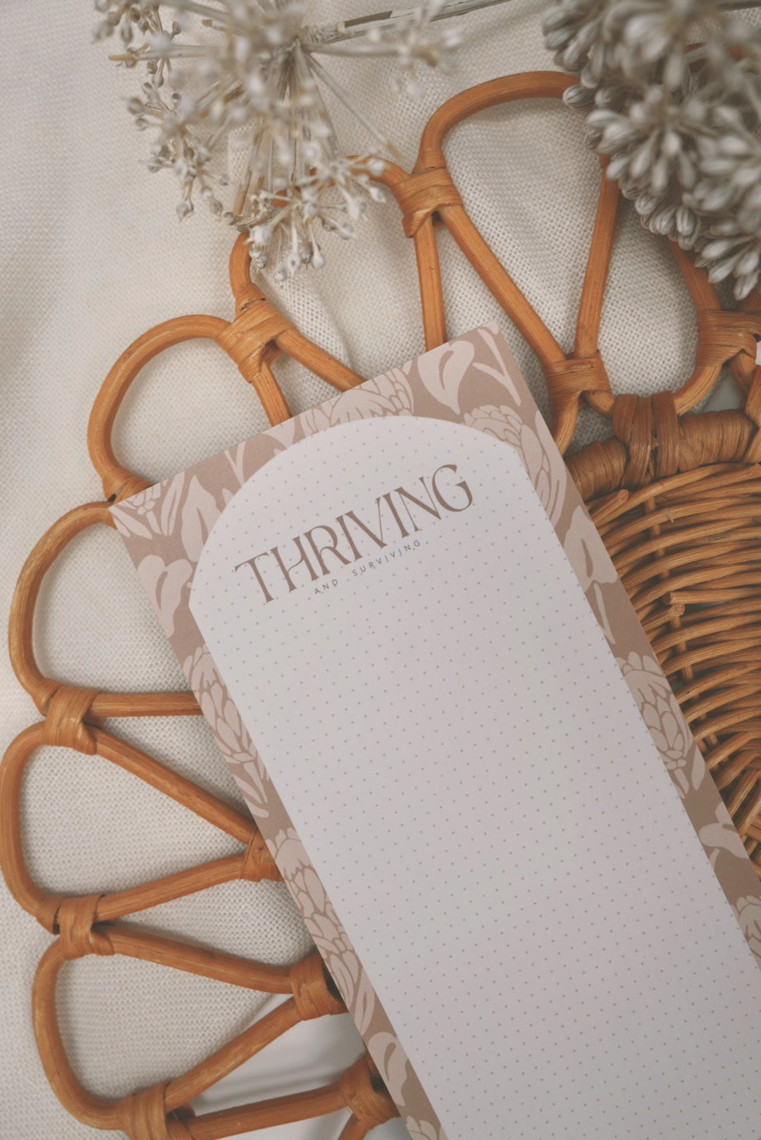 Thriving & Surviving in BAE latte | Dot Grid Notepad