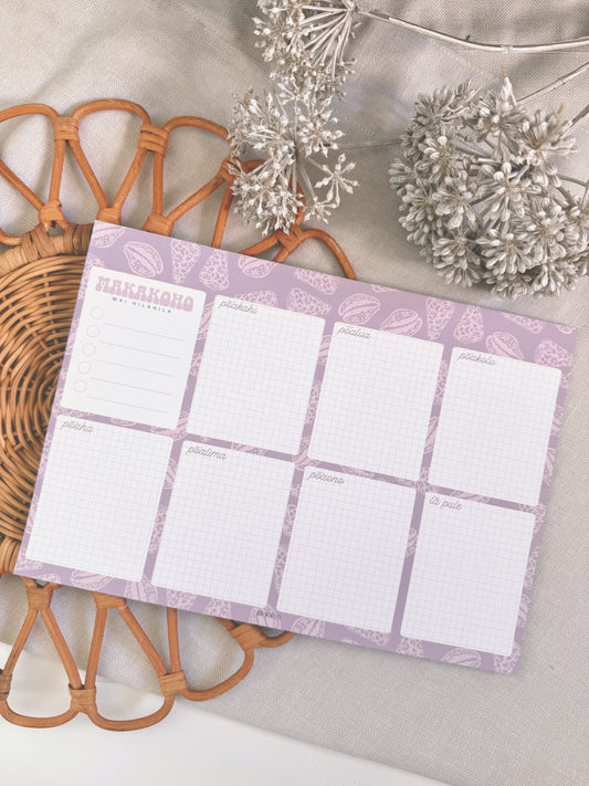 Naupaka Pūpū in Poni | Weekly Notepad (3 months)