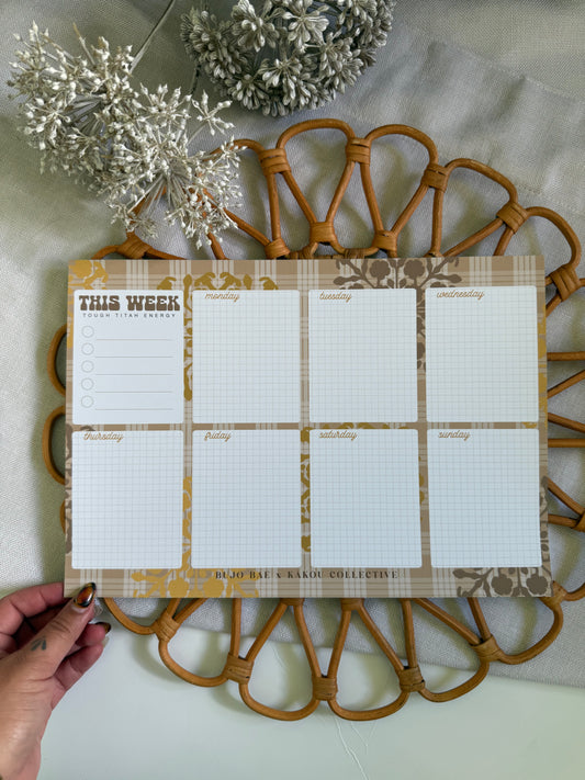 Puakenikeni Kapa Kuiki x Palaka | Weekly Notepad (3 months) x KAKOU COLLECTIVE