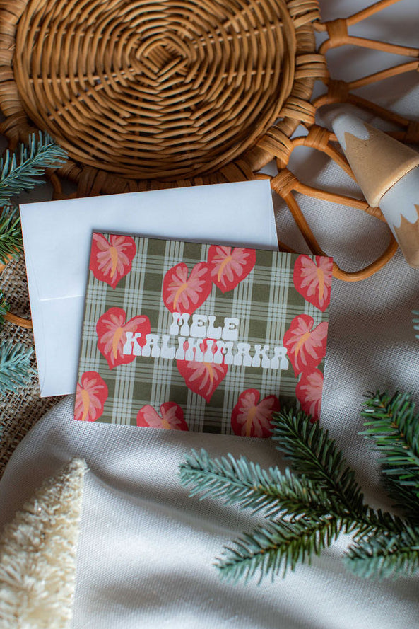 Mele Kalikimaka in Hilo Anthurium  | Holiday Card