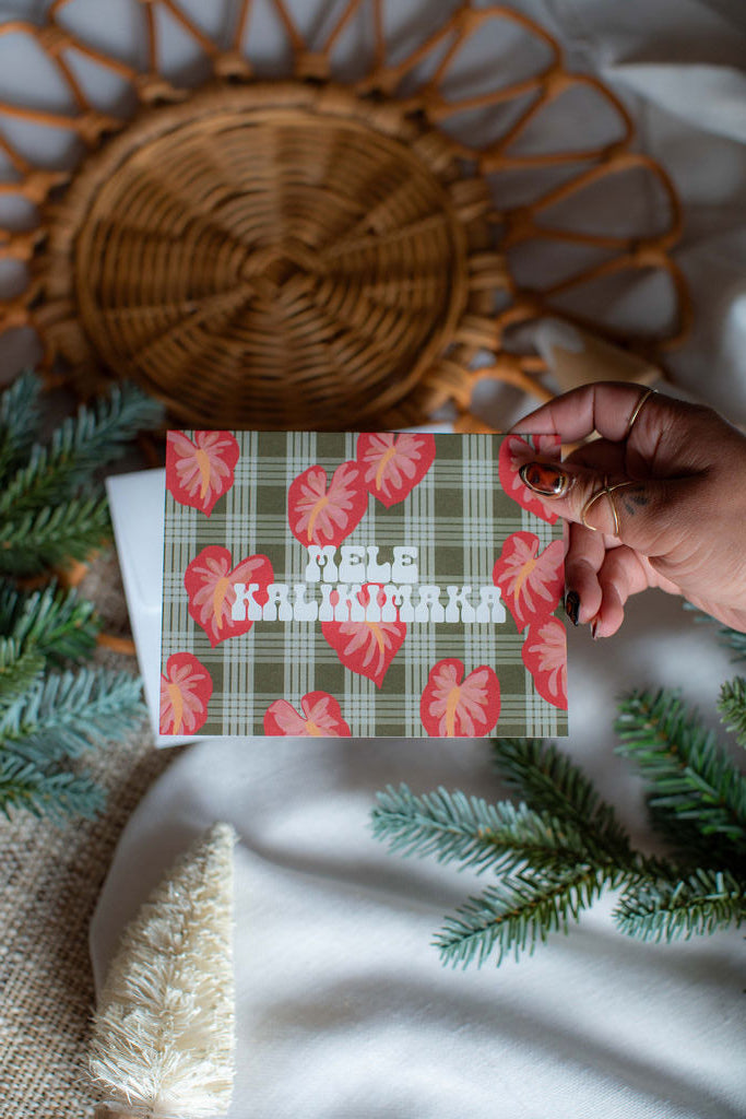 Mele Kalikimaka in Hilo Anthurium  | Holiday Card